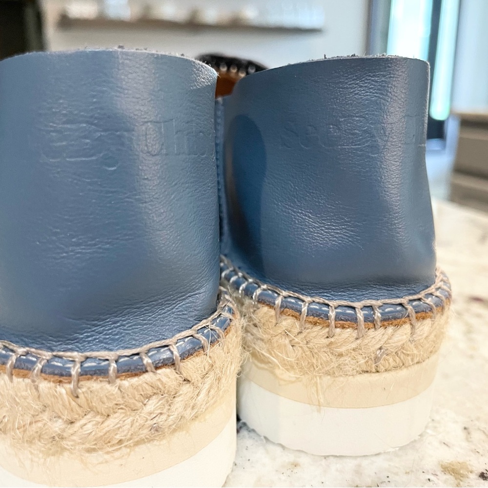 See By Chloe Blue and Cream Espadrilles - Picture 4 of 6
